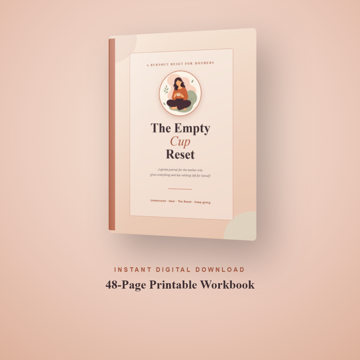 The Empty Cup Reset — printable workbook for mom burnout